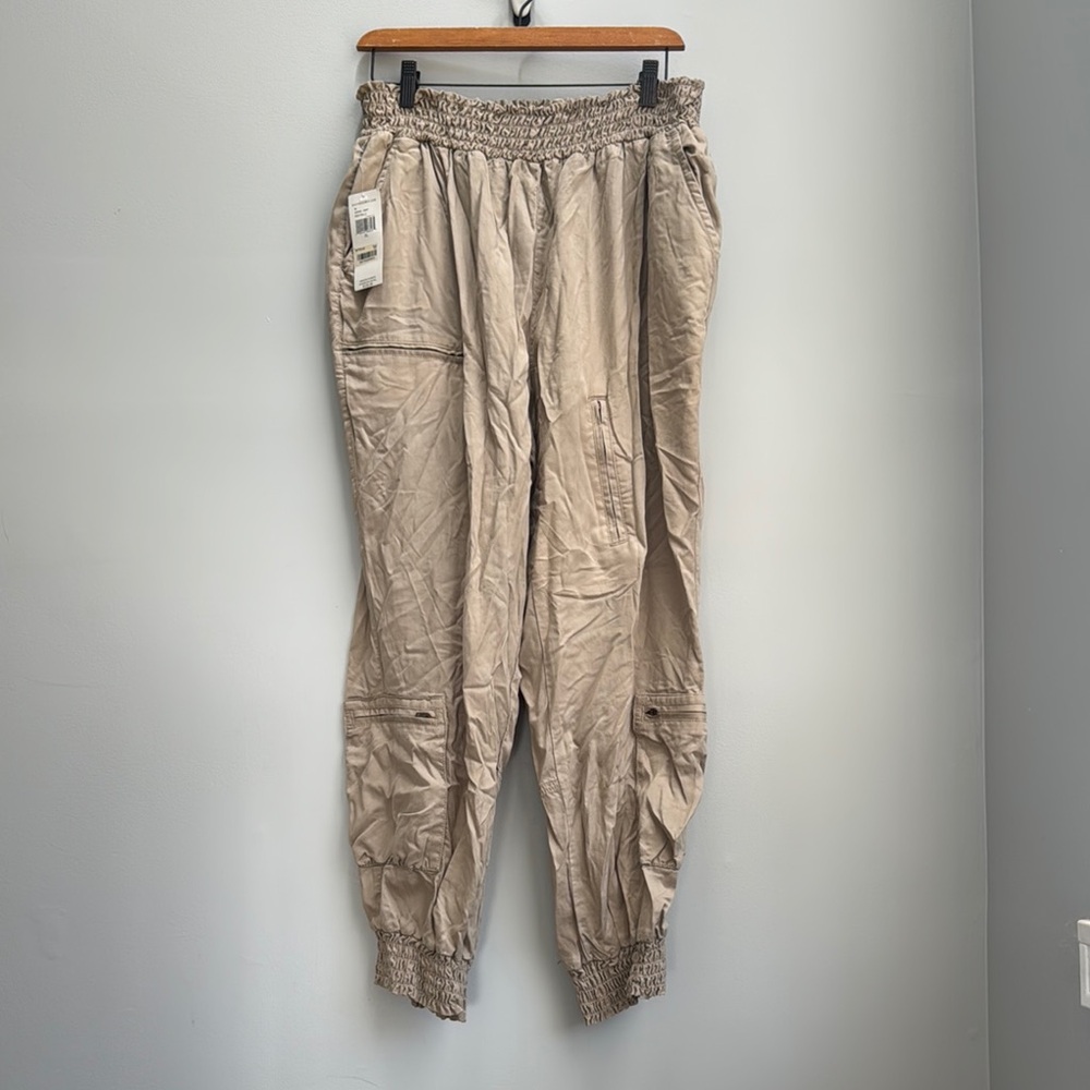 NWT Denim & Supply Ralph Lauren womens tencel pull on elastic waist cargo jogger